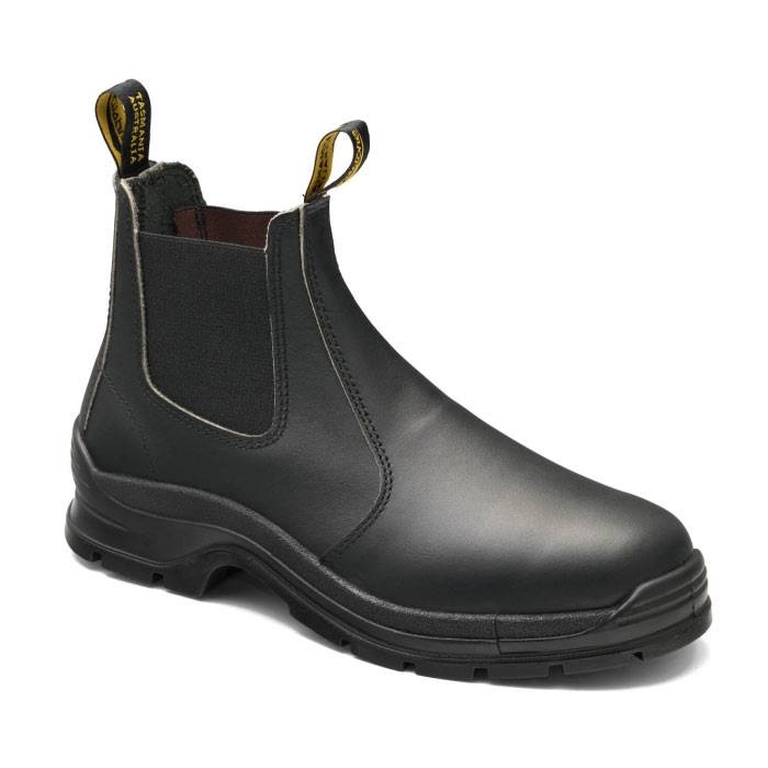 Blundstone 406 Work Boot, Black-43 - Læderstøvler Uden Snørebånd