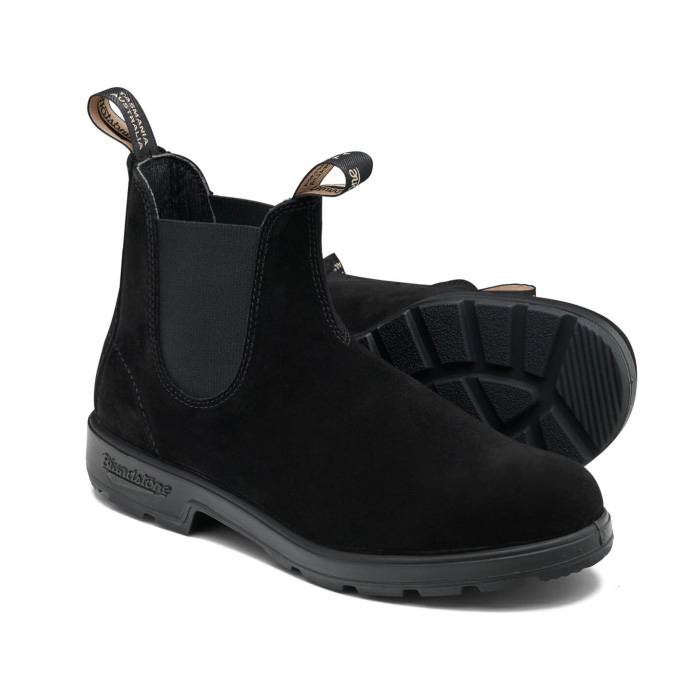 Blundstone 2405, Black Suede-47 / Uk 12 - Læderstøvler Uden Snørebånd