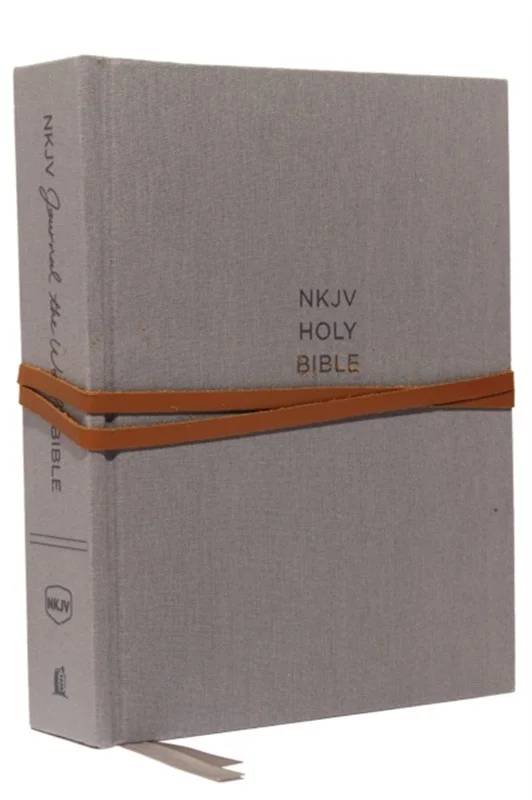 Nkjv, Journal The Word Bible, Cloth Over Board, Gray, Red Letter, Comfort Print - Thomas Nelson Publishers