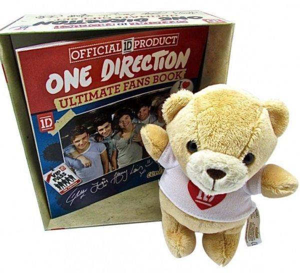 One Direction Ultimate Gift Set Official 1d Soft Toy Bear & Ultimate Fans Book Inkl Sã¸d Bamse - !andet