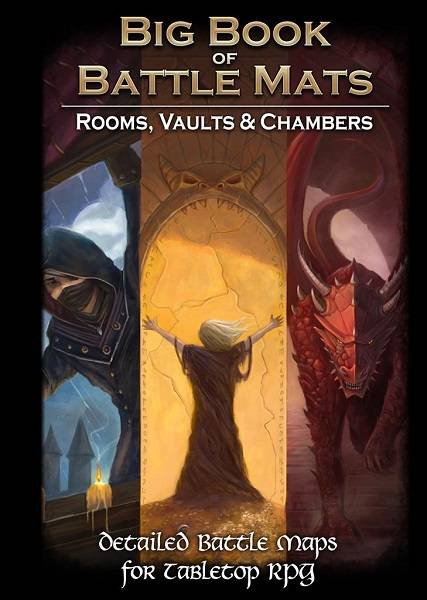 Loke Battlemats: The Big Book Of Battle Mats: Rooms, Vaults & Chambers - !andre Rollespil & Tilbehã¸r